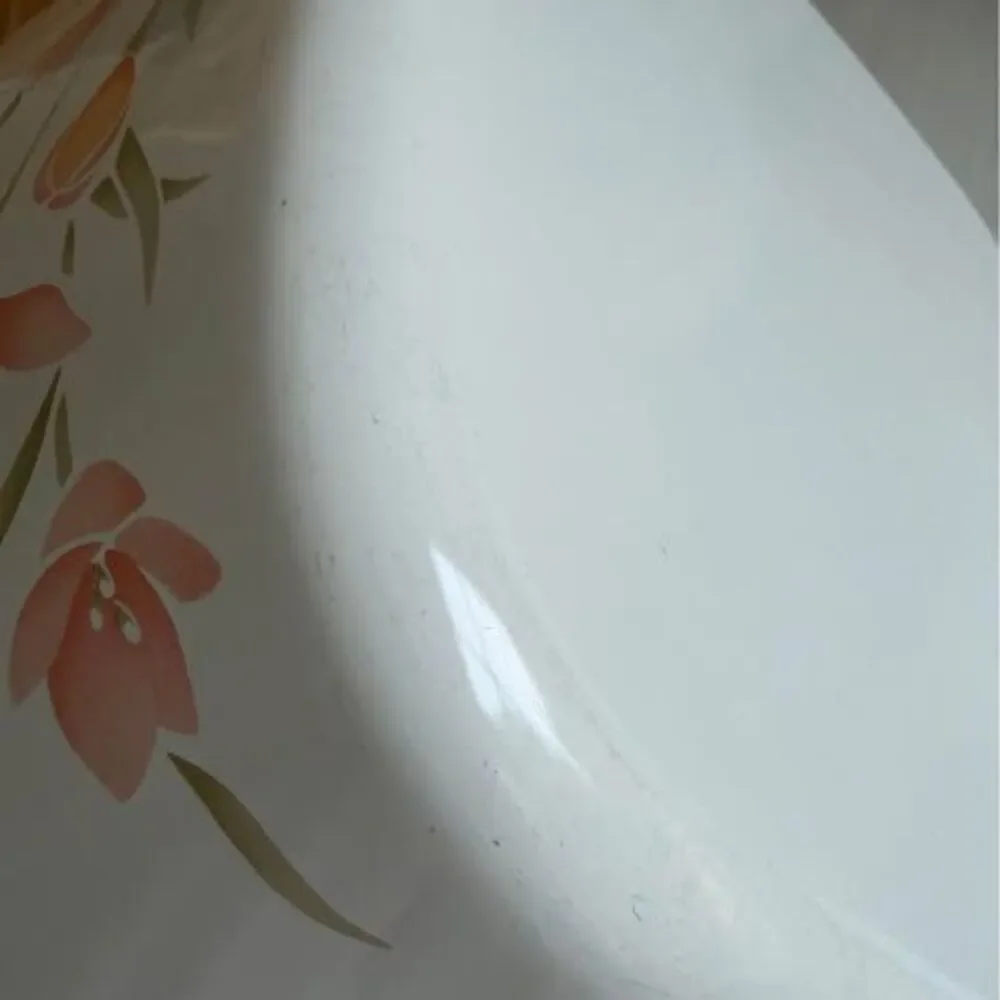 Vintage 1980’s Corning Ware Peach Floral 5 Liter Casserole Dish Sauce pot